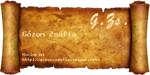 Gózon Zsófia névjegykártya