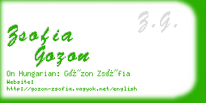 zsofia gozon business card